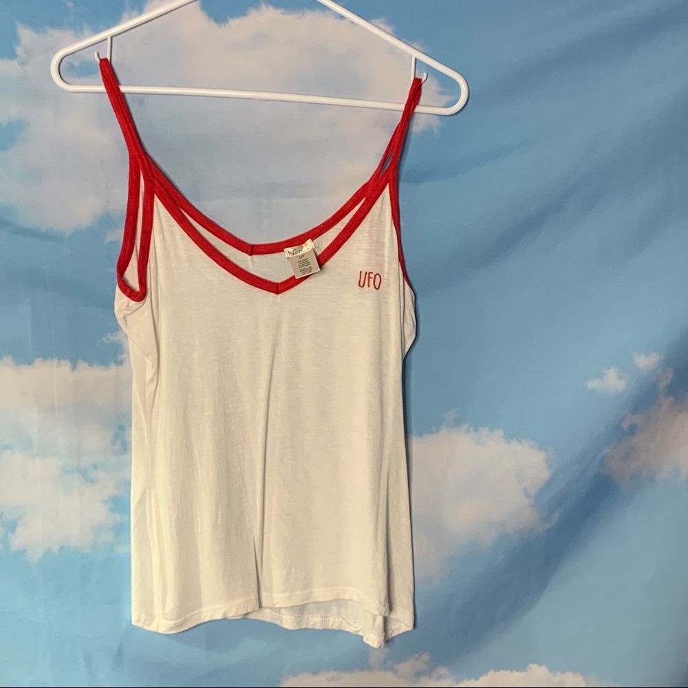 Trillium- UFO Red & White Tank size S/P